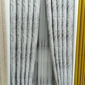 Black Curtains and Yellow Mixed for Dining Room