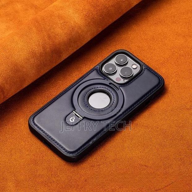 iPhone 16 Pro Magnetic Stand Phone Case Premium Business Leather Case - main view