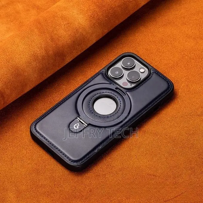 iPhone 16 Pro Magnetic Stand Phone Case Premium Business Leather Case