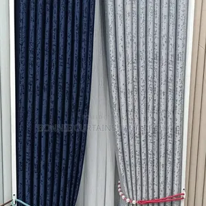 Blue Curtains Mixed With Gray
