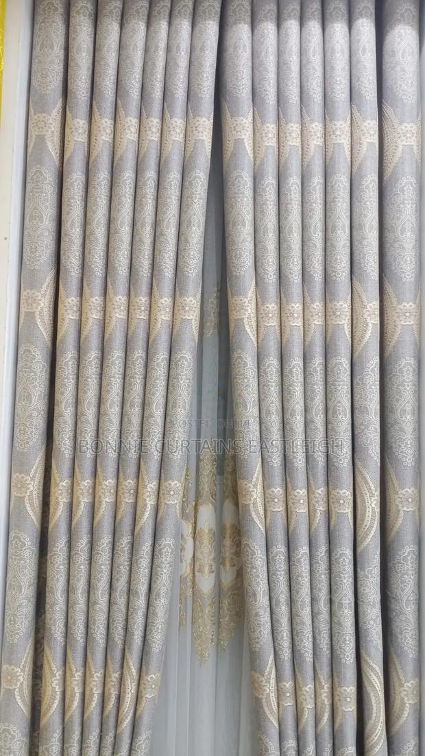 Off White Plain Curtains and Sheers