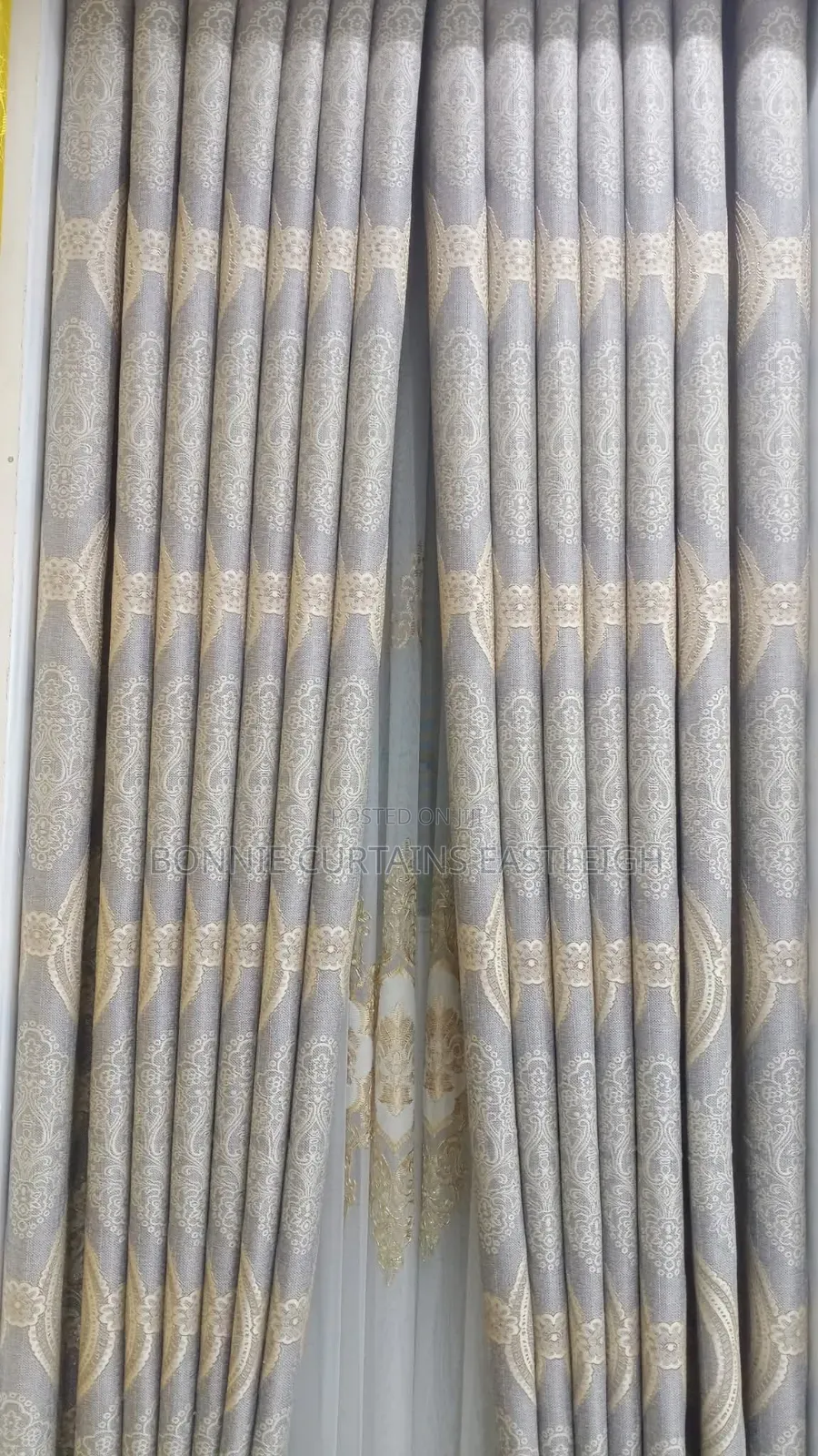 Off White Plain Curtains and Sheers