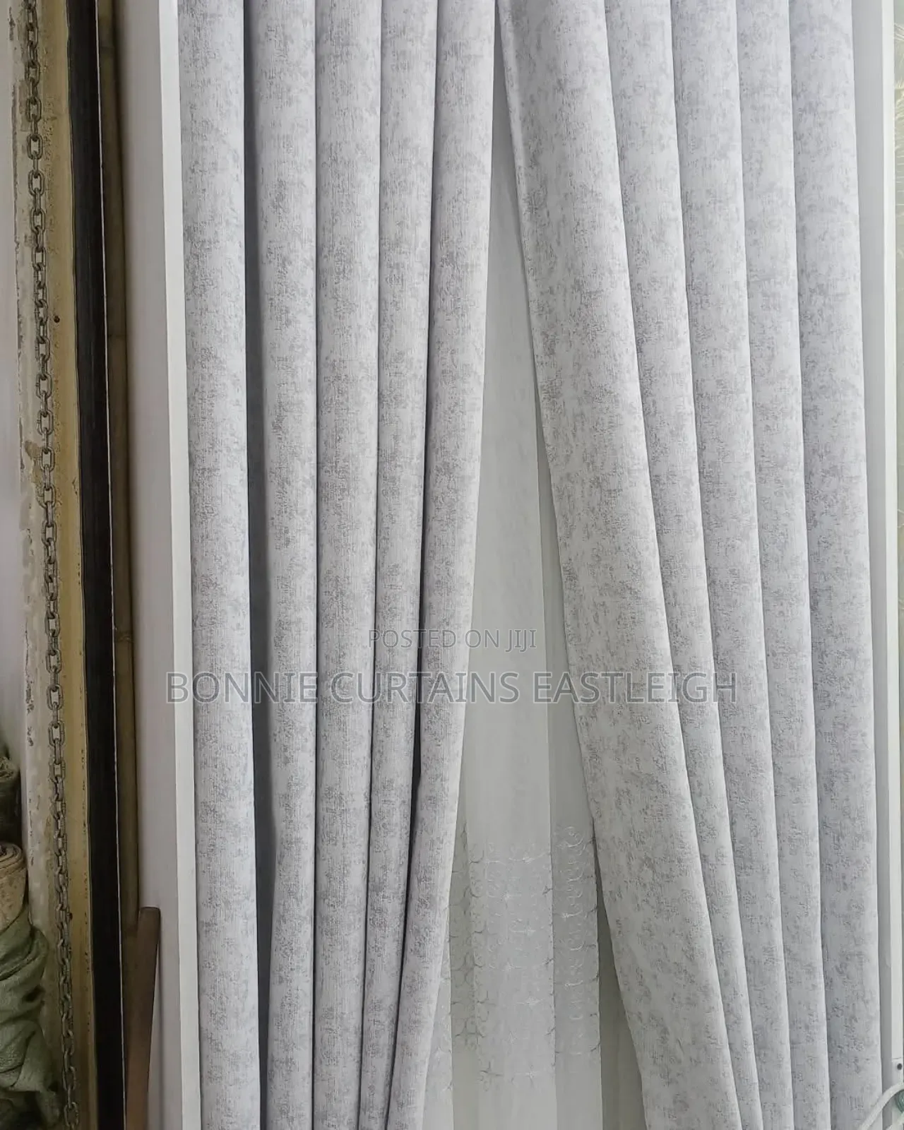 Off White Plain Curtains and Sheers