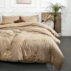 Gold Marble Texture Foil Style Duvet Cover Set