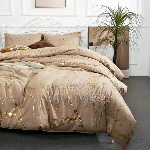 Gold Marble Texture Foil Style Duvet Cover Set - thumbnail 5