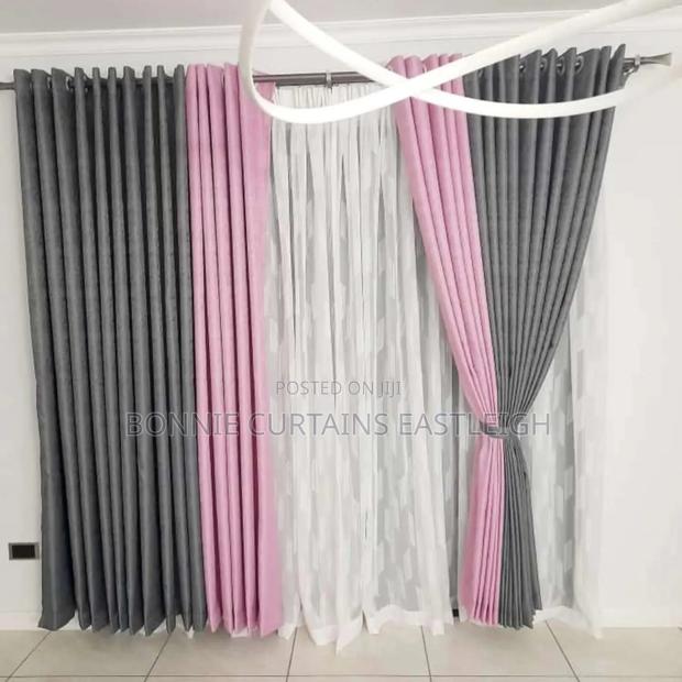 Pink Curtains With Grey for Dining Rooms - main view