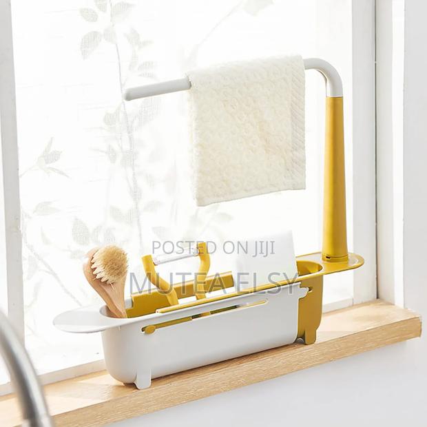 Blue,Green Yellow Telescopic Sink Shelf Kitchen Sink Organizer - thumbnail 4