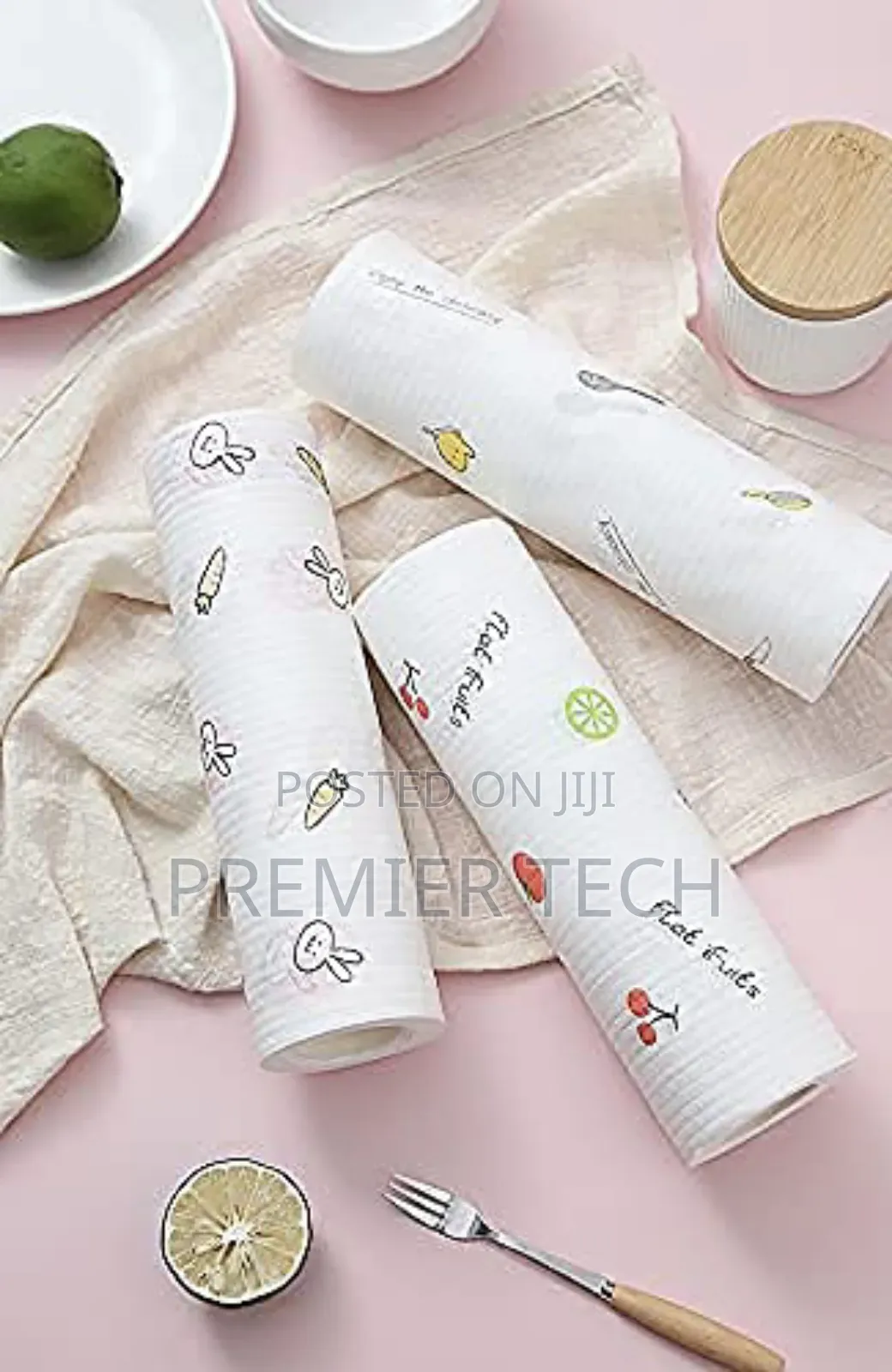 Reusable 20cmx20cmx40pcs in a 8m Long Roll Absorbent Kitchen Towel