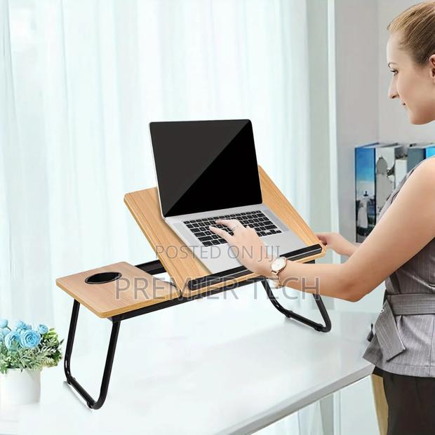Wooden Profile 5 Levels Adjustable Angle Foldable Study Table - thumbnail 2