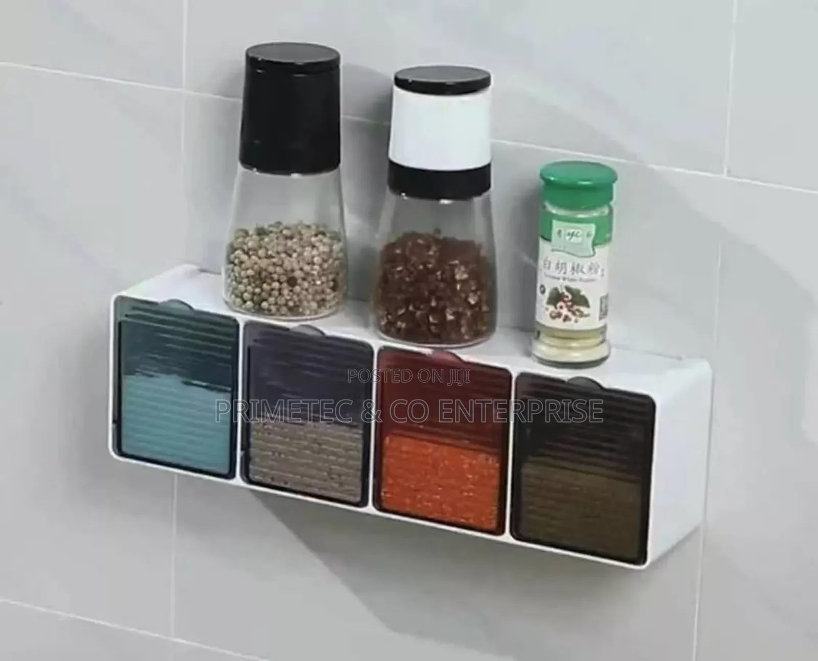 4 Slot Kitchen Wall Spice Organizer