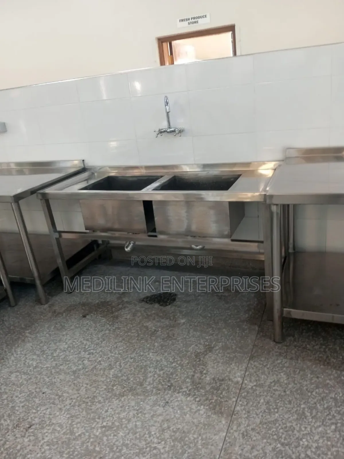 Stainless Steel Commercial Kitchen Double Sinks