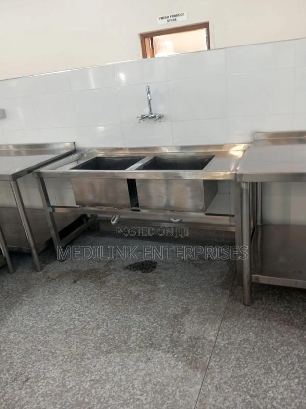 Stainless Steel Commercial Kitchen Double Sinks