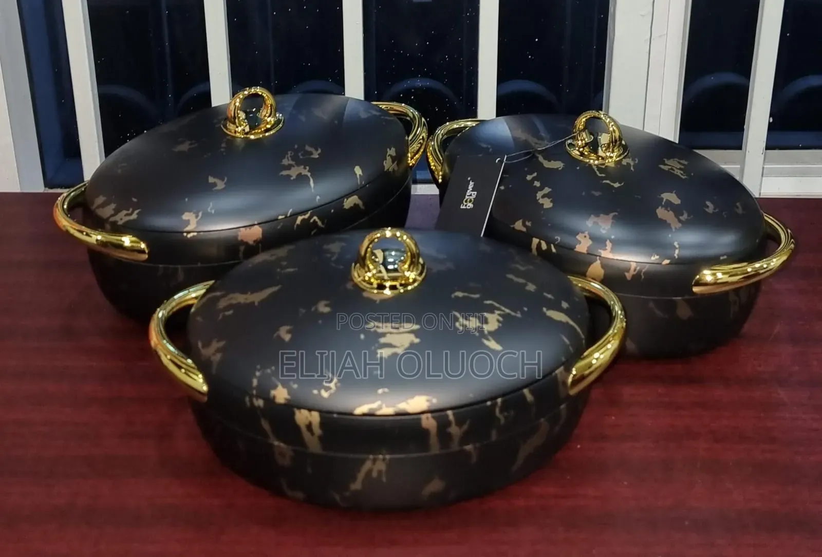 Unique High Quality Forever Gold Marble Profile Insulated Hotpots