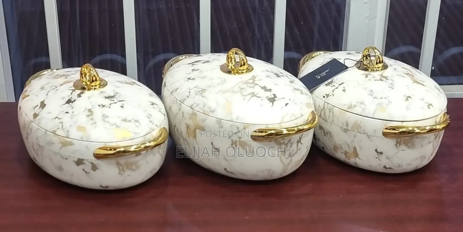 Unique High Quality Forever Gold Marble Profile Insulated Hotpots