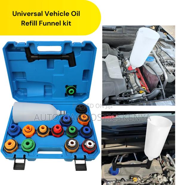 Vehicle Engine Oil Refilling Funnel Kit Leak Free Kit - main view