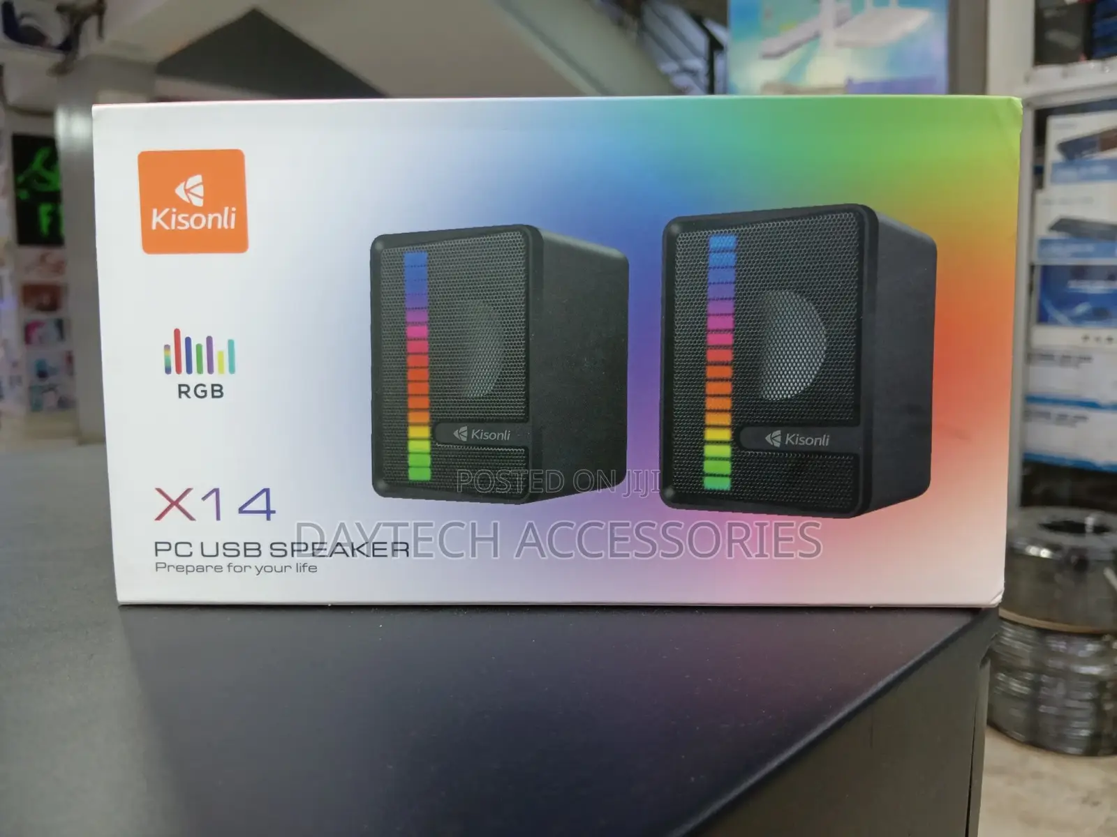 Kisonli X14 RGB Portable Usb Mini Wired Desktop Small Speaker