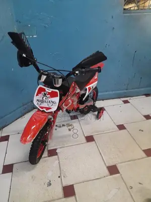 Kids Bicycle With Motorbike Design–Exhaust Style Training Wheels