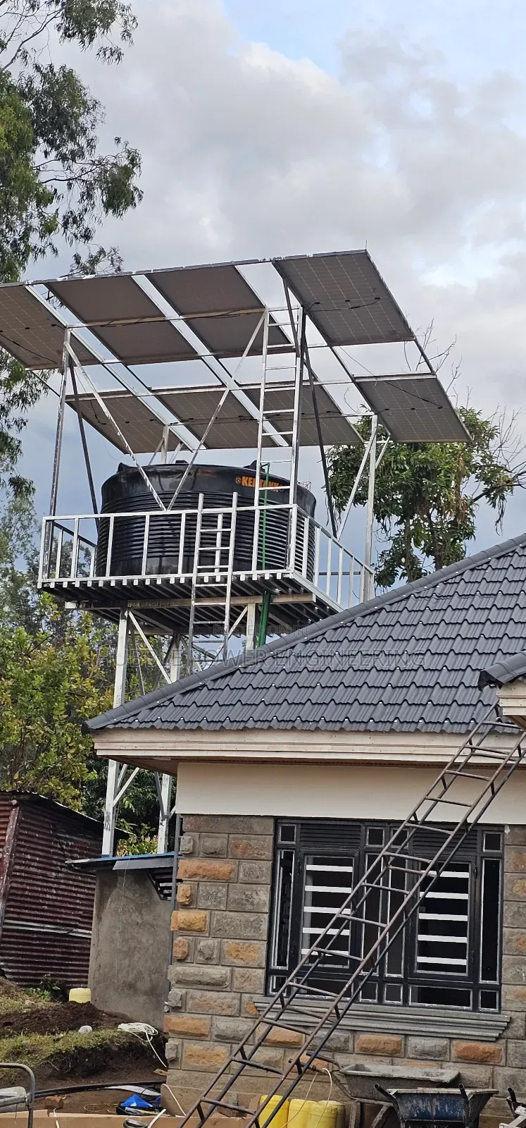 Steel Tower for Solar Panels Installations, Borehole Solarization
