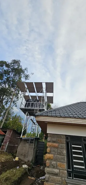 Steel Tower for Solar Panels Installations, Borehole Solarization