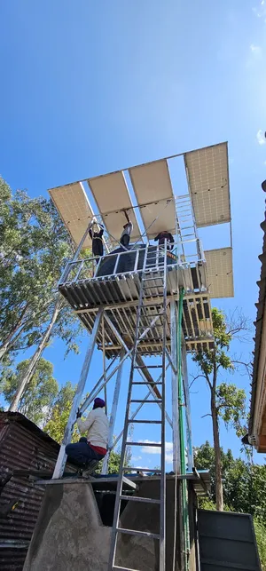 Steel Tower for Solar Panels Installations, Borehole Solarization