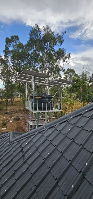 Steel Tower for Solar Panels Installations, Borehole Solarization
