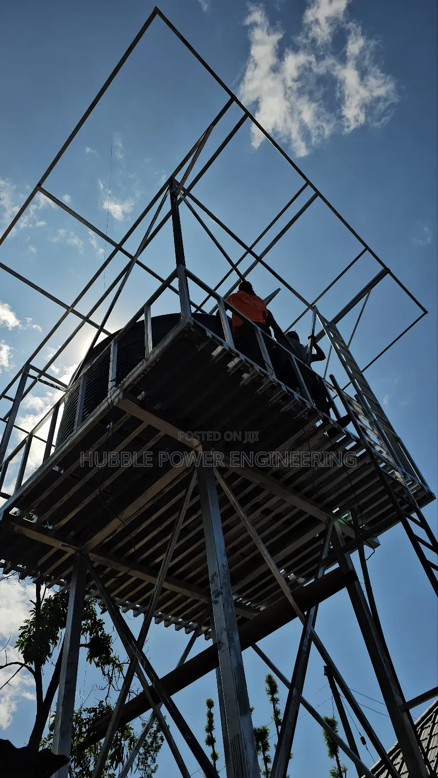 Steel Tower for Solar Panels Installations, Borehole Solarization
