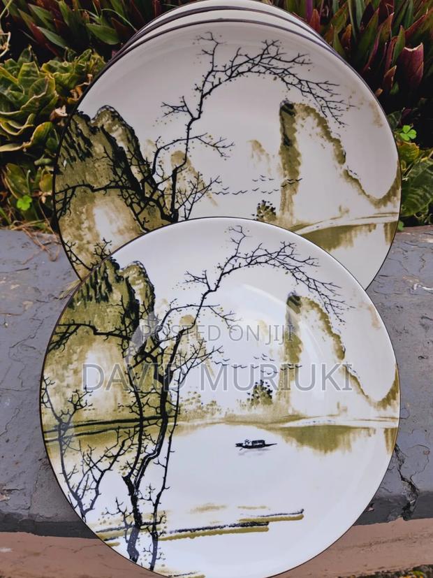 Green Patched Tree Plates Set Of 6 Pcs - main view