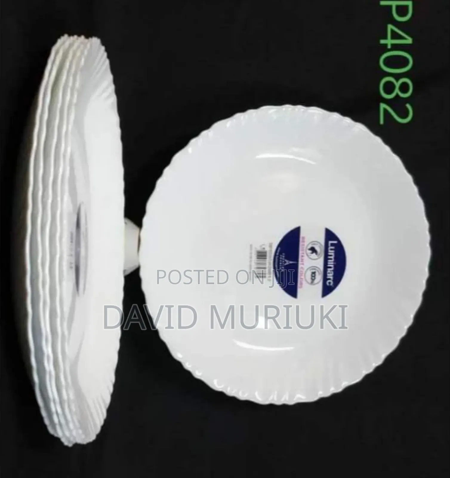 *Set Of 6 Luminarc(Feston White) Plates..... 27cm