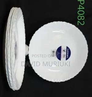 *Set Of 6 Luminarc(Feston White) Plates..... 27cm