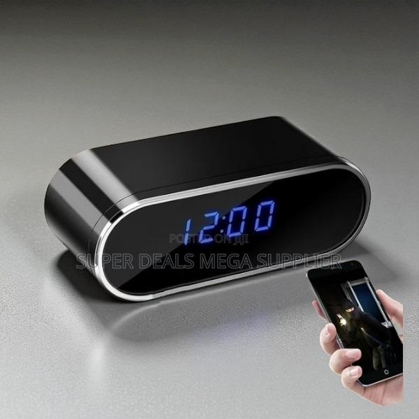 Wifi Remote Access Table Clock Hidden Spy Camera With Audio Video