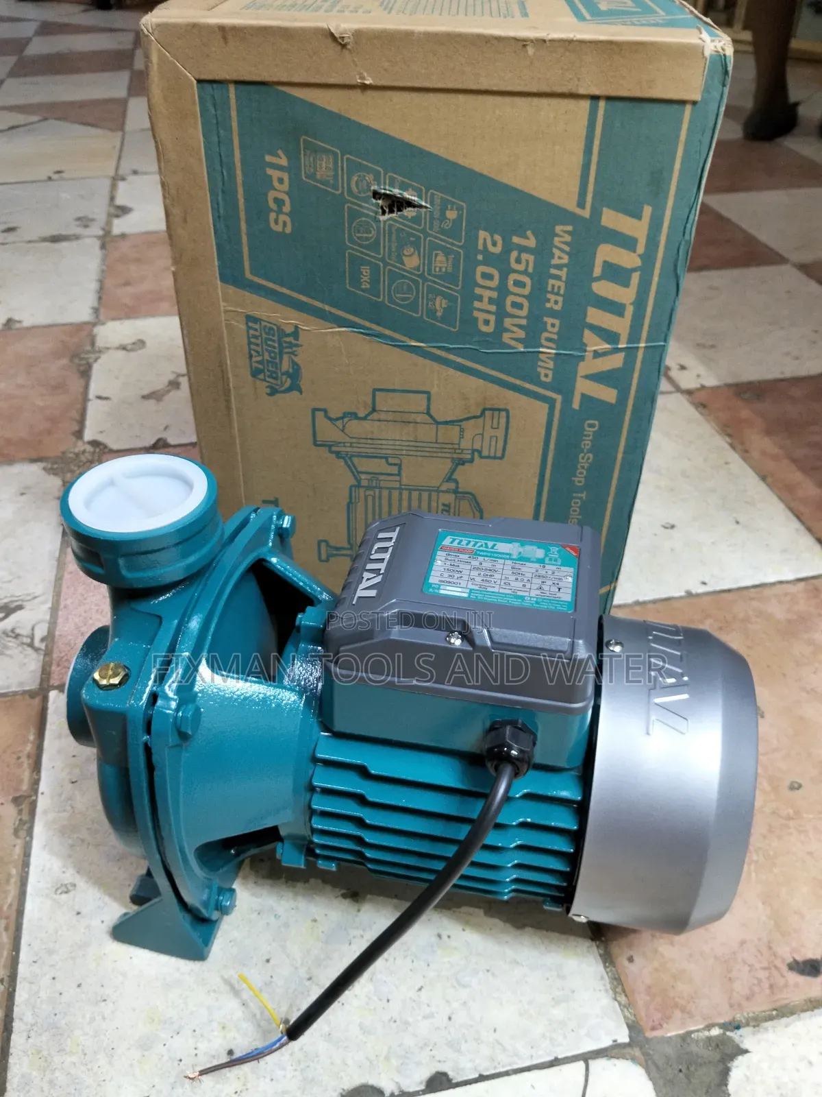 High Pressure Total Water Pump 2 Hp 18m 450l/Min 1 Yr Warranty