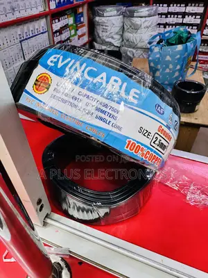 Evincable 2.5mm Single Core Electric Wire – Black (90m)