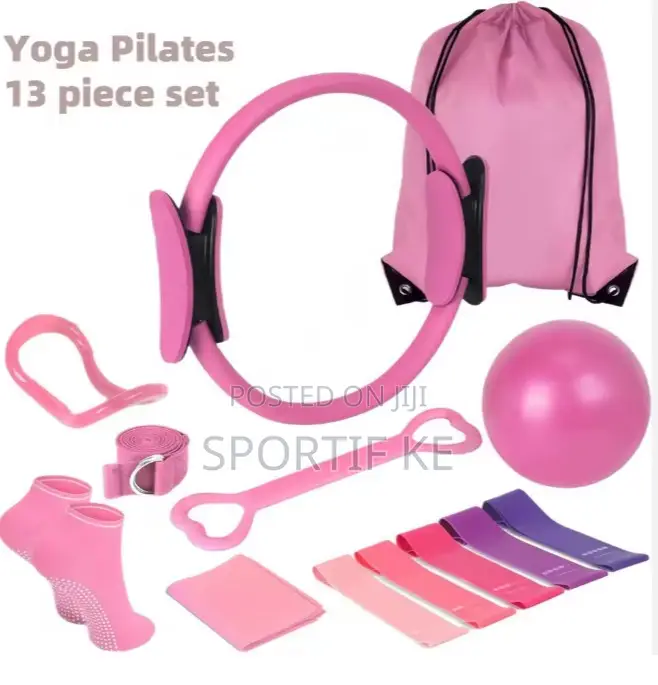 13-in-1 Home Fitness Kit Pilates Ring, Resistance Bands, Yoga Ball