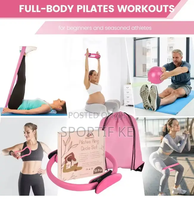 13-in-1 Home Fitness Kit Pilates Ring, Resistance Bands, Yoga Ball