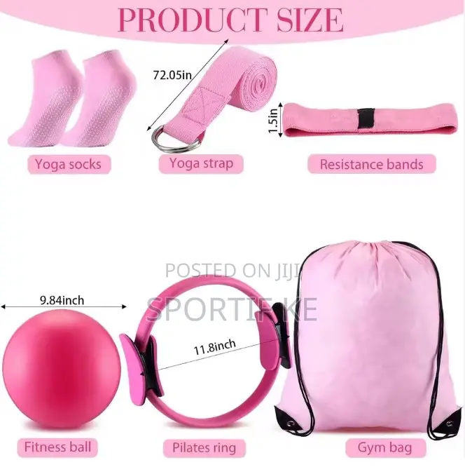 13-in-1 Home Fitness Kit Pilates Ring, Resistance Bands, Yoga Ball