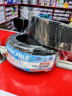 Original Evincable 2.5mm Black Electric Wire – 90 Metres Single Core