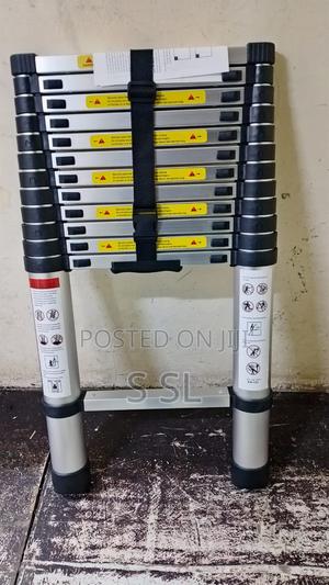 Telescopic Ladder 3.8m 13 Steps Silver - thumbnail 2