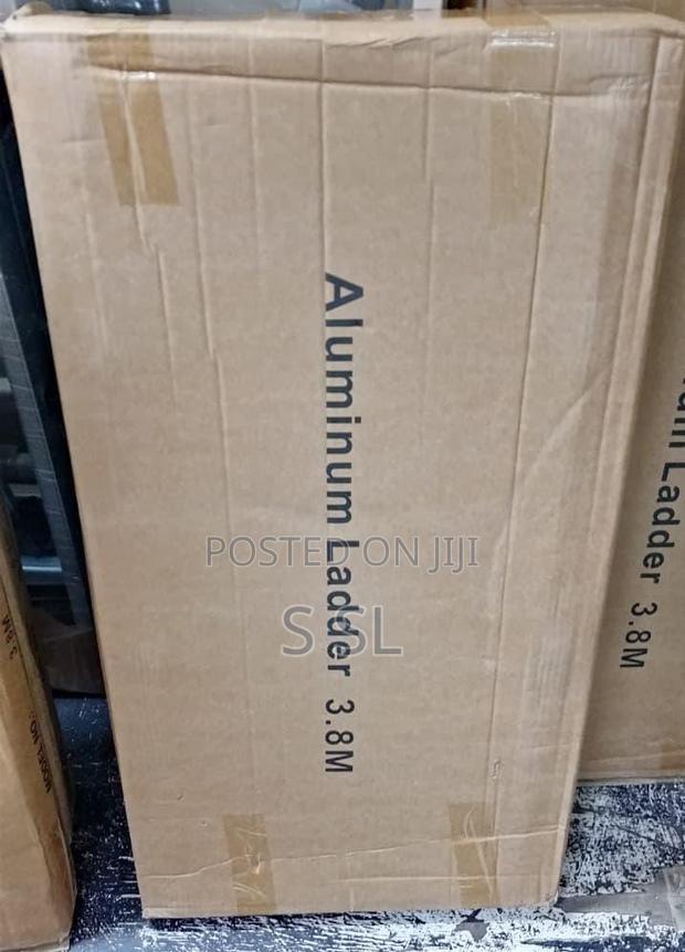 Telescopic Ladder 3.8m 13 Steps Silver - thumbnail 3