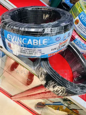 High Quality Evincable 2.5mm Electric Wire Black – 90m Single Core