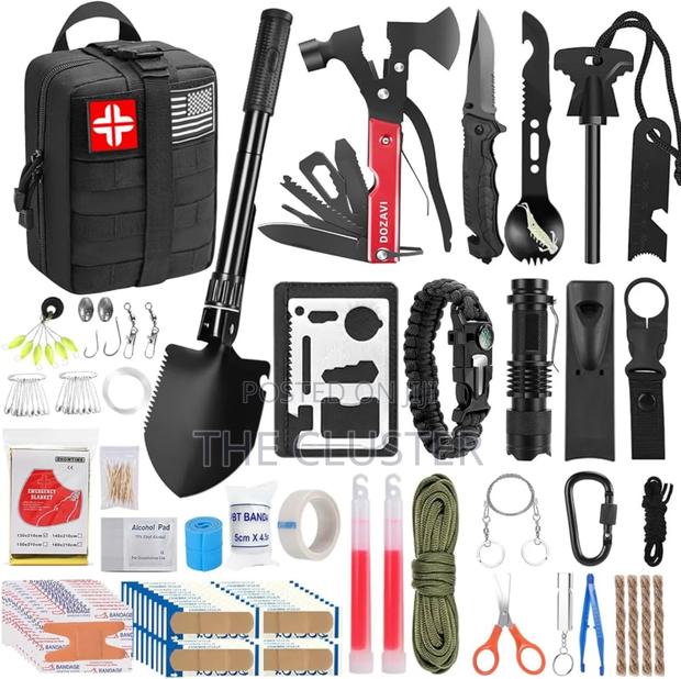 142 in 1 Hiking Emergency Survival Tool Travel Rescue Bag for Camping