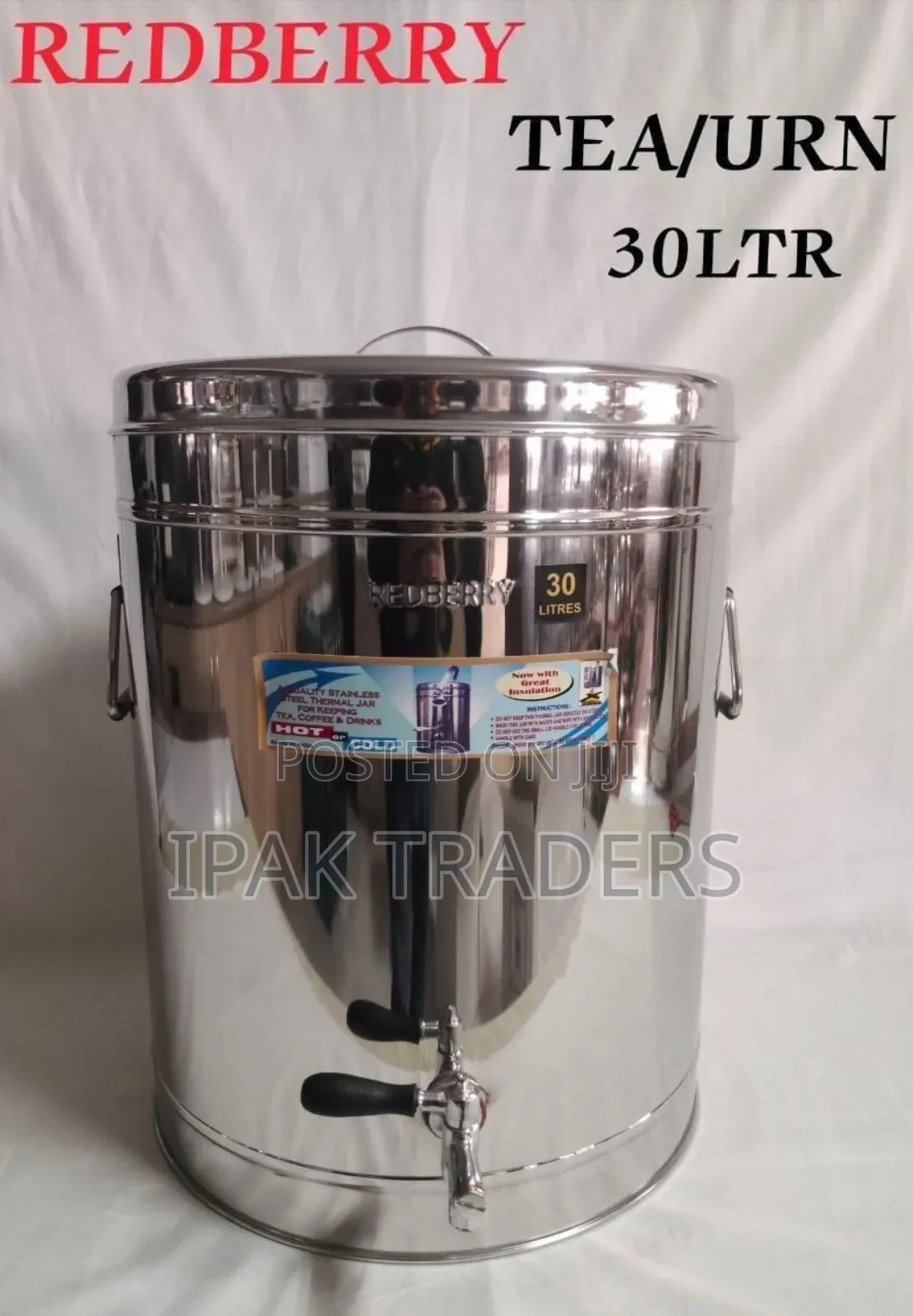 Redberry Premium Range S.Steel Insulated Tea Urn : 30 LTR