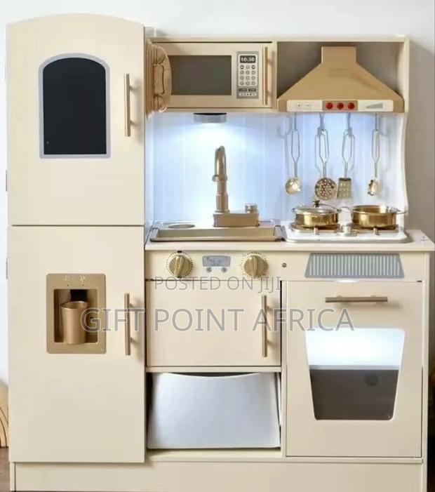 Wooden Kitchen Playset With Cooking Accessories For Kids