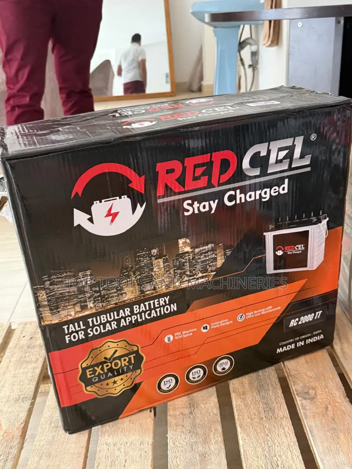 Redcel Rt2000 12v 200ah Tall Tubular Solar Battery