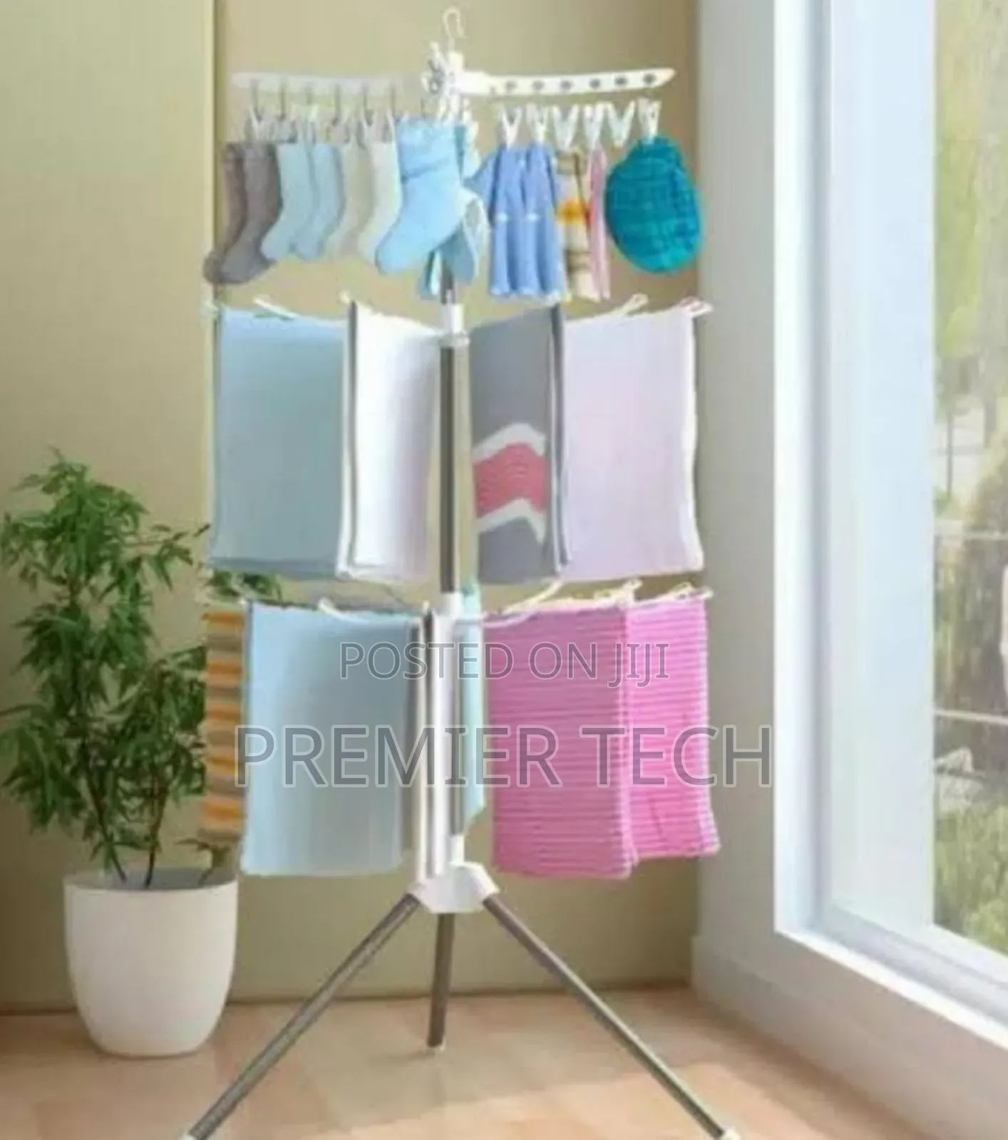 *Laundry 170cm High 3 Layer Metallic Versatile Laundry Dryer