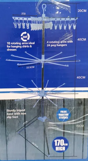 *Laundry 170cm High 3 Layer Metallic Versatile Laundry Dryer