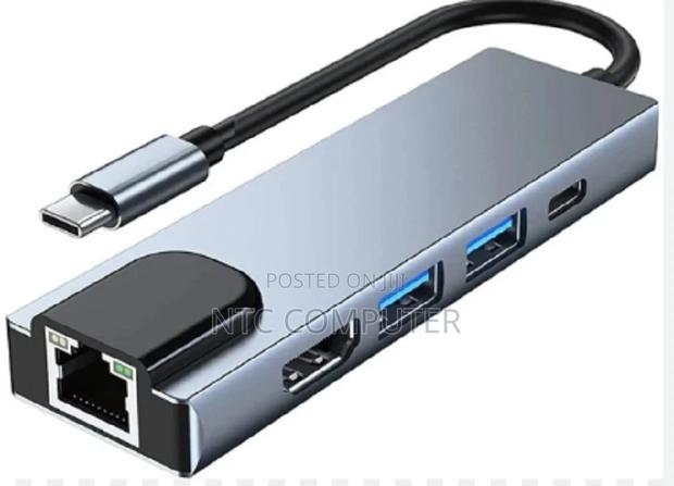 Usb-C Hub 5 in 1 Ethernet Adapter