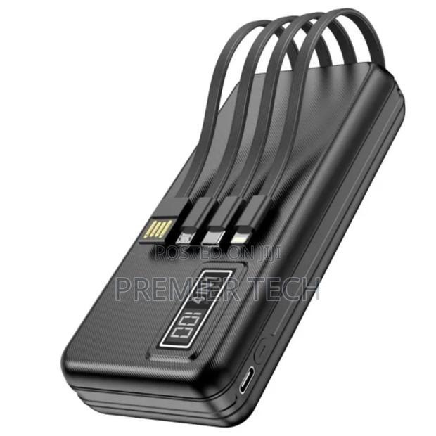 Power Bank With 4 Cables Inbuilt . Black Only 
10000mah - thumbnail 2