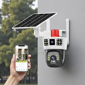 Auto Human Tracking 4g Dual Lens Lens Solar Camera With Siren Alarm