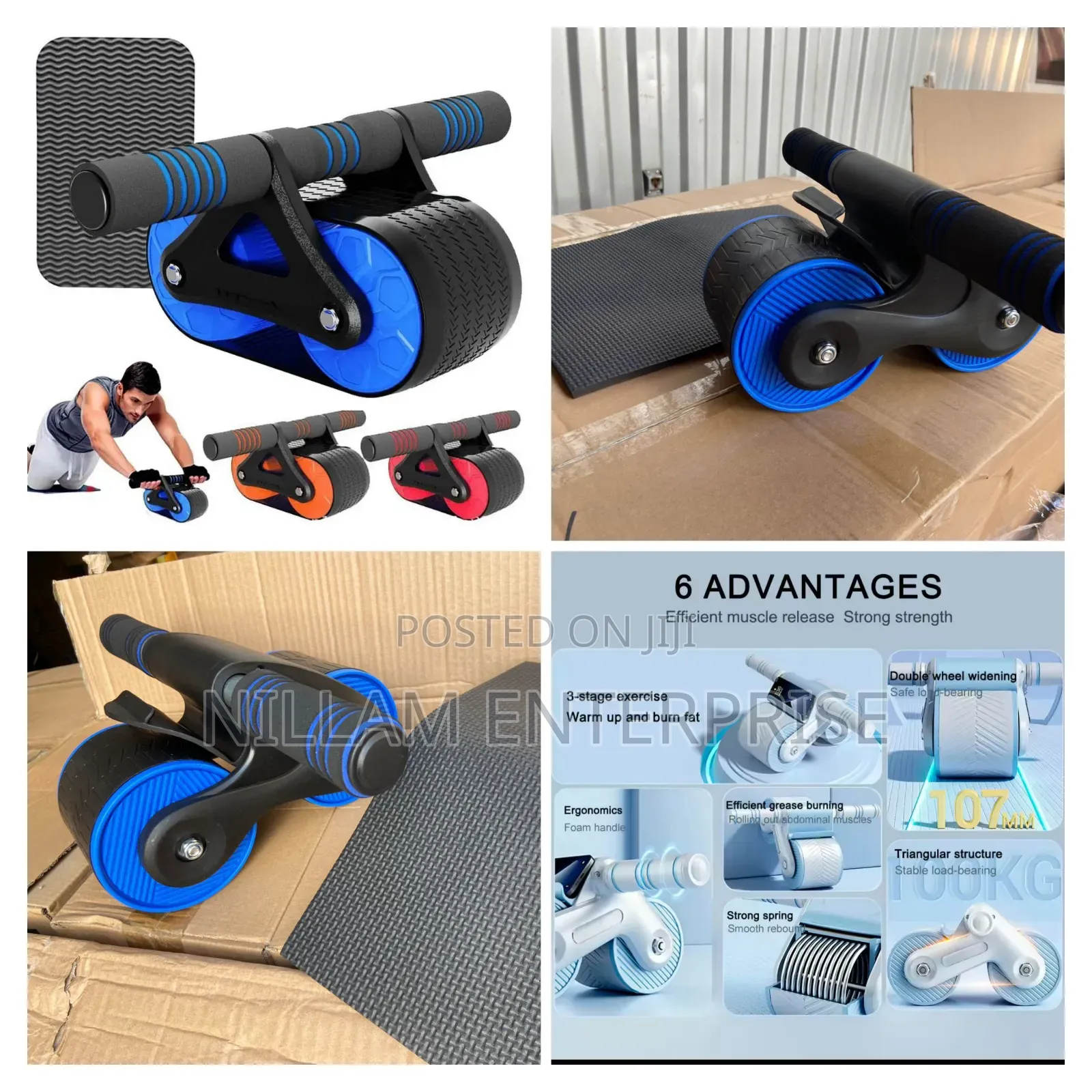Fitness Double-Wheeled Core Roller