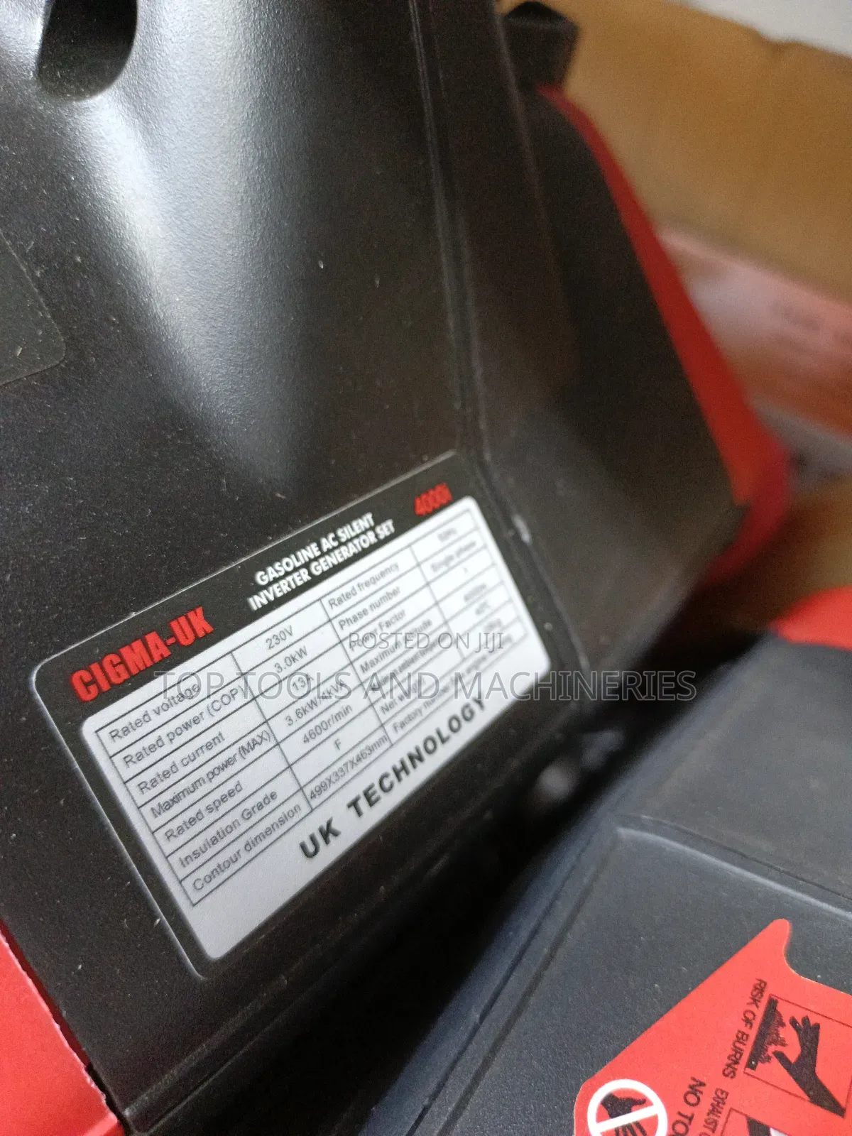 4kva 4000i Cigma Uk Silent Portable Petrol Inverter Generator